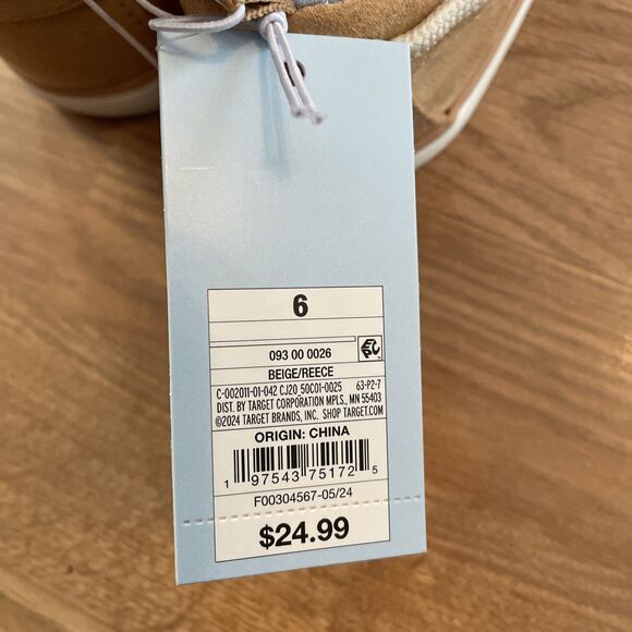 Cat & Jack Kids Boat Shoes Beige Size 6 Sneakers NIB - Picture 10 of 14